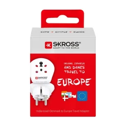 Skross - Reisadapter India/Israël/Denemarken-naar-Europa