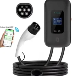 Slimme Laadpaal 22 Kw Met 5 Meter Vaste Type 2 Kabel | 3-fase 32a | App-functie |
