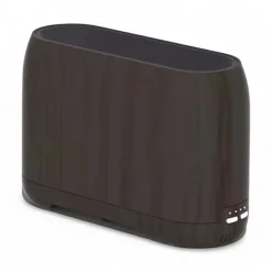 Smartlife Domotica | Wifi Luchtbevochtiger | Vlam & Aroma | Speaker | Ultrasoon | Hout Donker