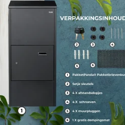Smart PakketPanda® - Pakketbrievenbus - Brievenbus - Pakketbox - XXL - Met App