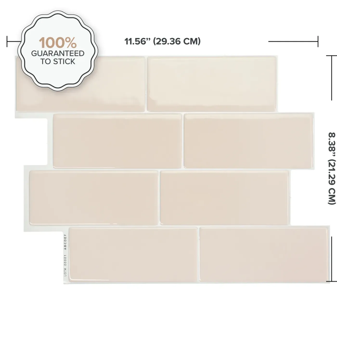 Smart Tiles Zelfklevende Tegels X4, 29.36 X 21.29cm - Metro Tripoli Beige