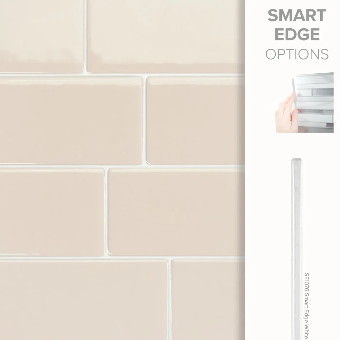 Smart Tiles Zelfklevende Tegels X4, 29.36 X 21.29cm - Metro Tripoli Beige
