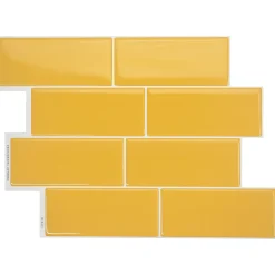 Smart Tiles Zelfklevende Tegels X4, 29.36 X 21.29cm - Metro Sunny Geel