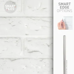 Smart Tiles Zelfklevende Tegels X2, 54.05 X 27.58cm - Brik Zurich Wit