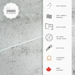 Smart Tiles Zelfklevende Tegels X2, 57.3 X 29.41cm - Norway Alta Grijs