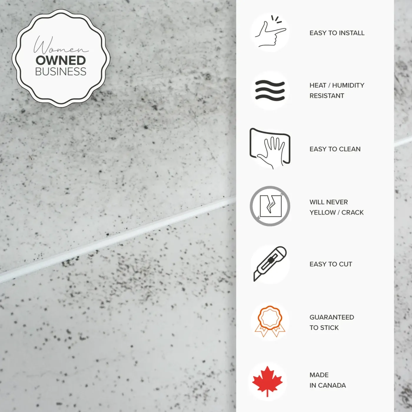 Smart Tiles Zelfklevende Tegels X2, 57.3 X 29.41cm - Norway Alta Grijs