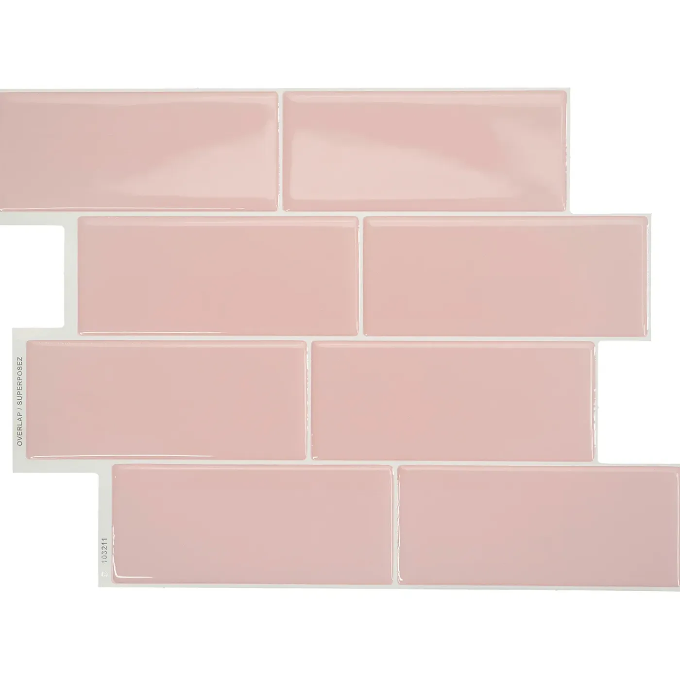 Smart Tiles Zelfklevende Tegels X4, 29.36 X 21.29cm - Metro Ava Roze