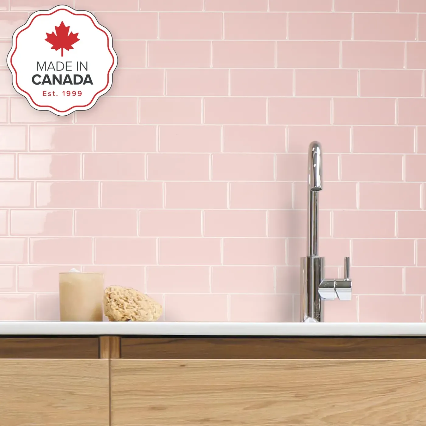 Smart Tiles Zelfklevende Tegels X4, 29.36 X 21.29cm - Metro Ava Roze