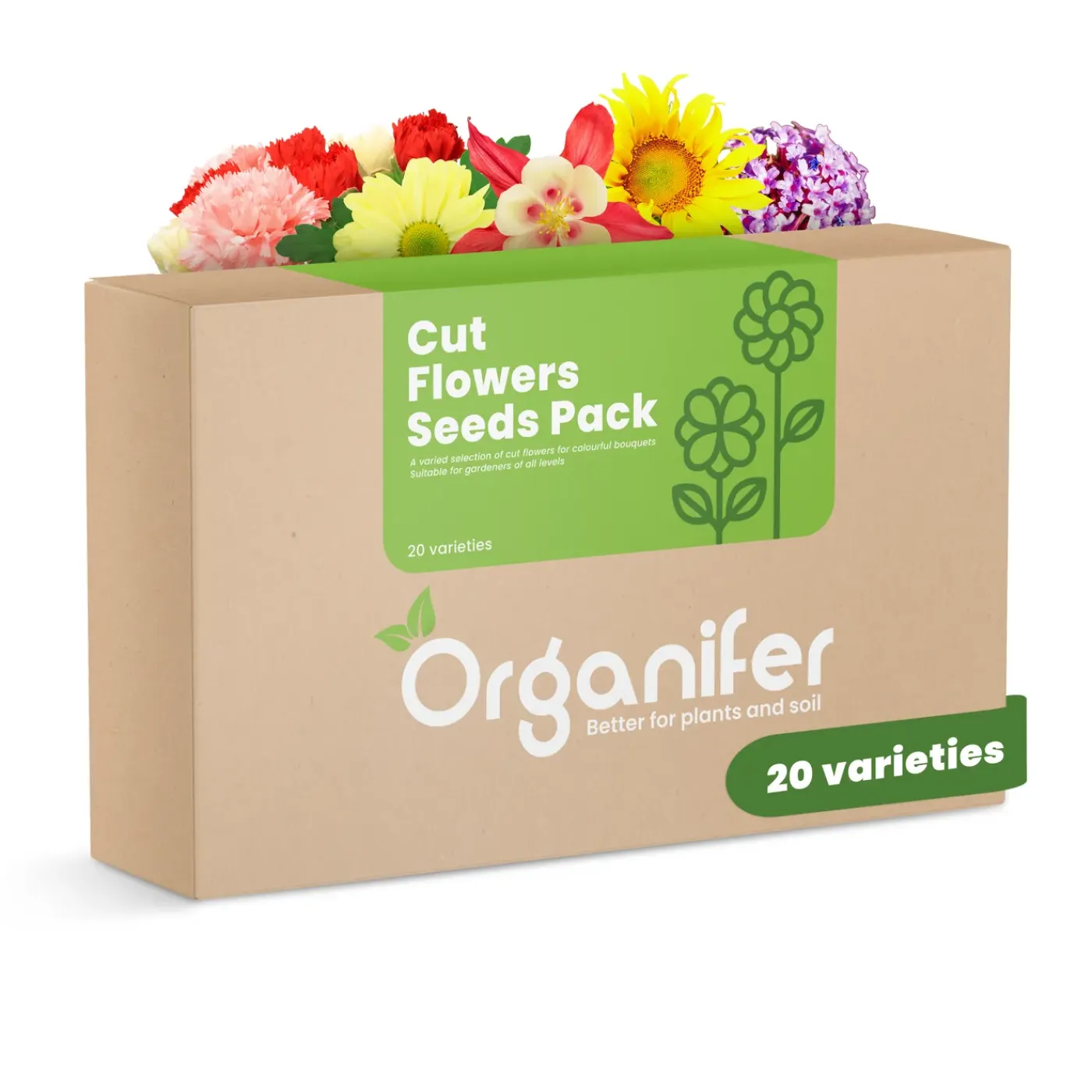 Organifer Snijbloemen Zadenpakket - 20 Soorten -