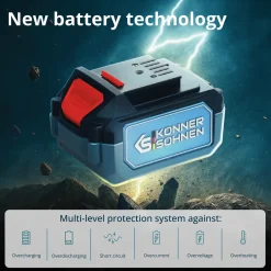 Snoerloze Elektrische Snoeischaar Ks Cps20v-40 Case Könner & Söhnen | Incl. 2.0ah Accu En 2.4a Lader
