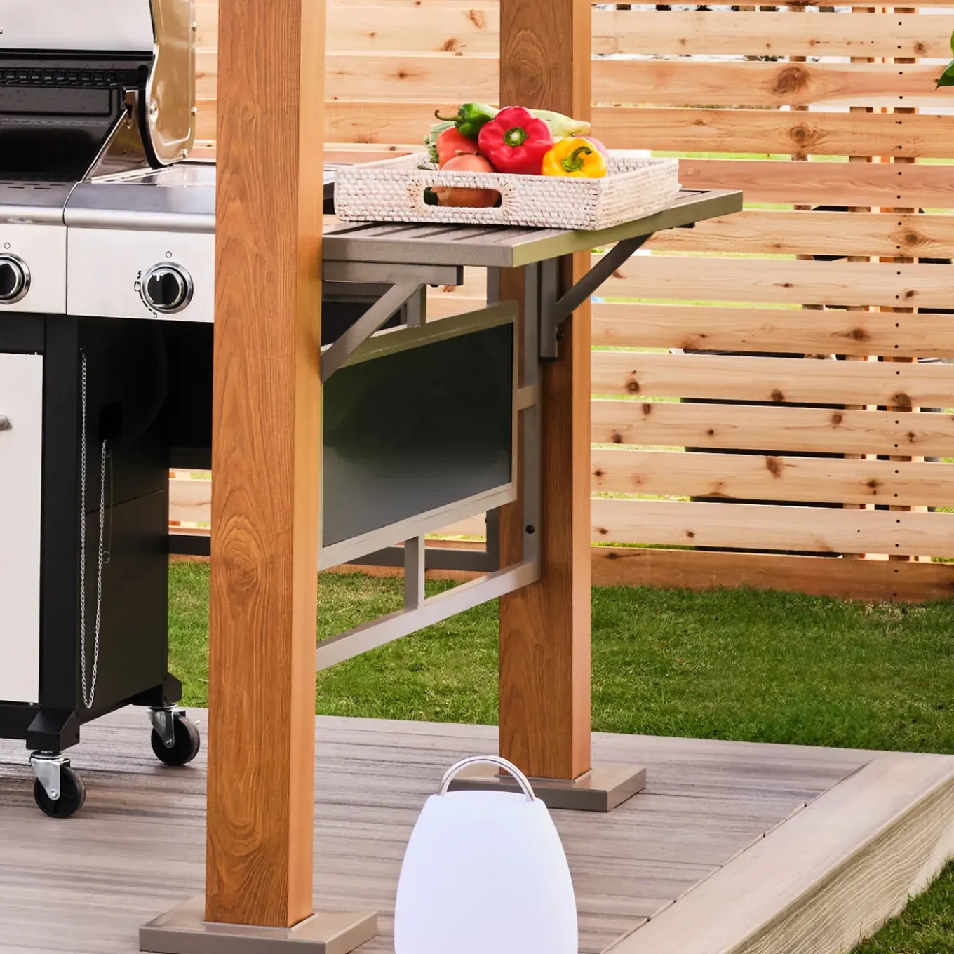 Sojag Maui Aluminium Bbq Grillpaviljoen In Houtlook - 158x249x278 Cm