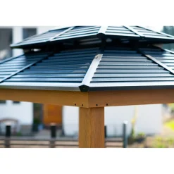 Sojag Maui Aluminium Bbq Grillpaviljoen In Houtlook - 158x249x278 Cm