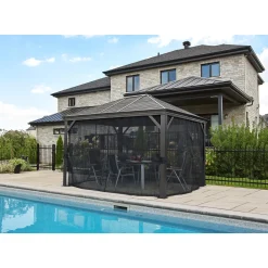 Sojag Paviljoen Mykonos Sj03500 - Pergola Met Klamboe - 299x364x291 Cm