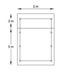 Solid Garage S7756 met Roldeur - 21m2 - 390x540x250cm