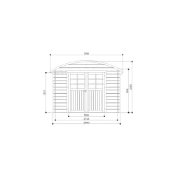 Solid Superia Arch Dainville I Tuinhuis - Vuren - Geïmpregneerd - 298x238x225,3cm