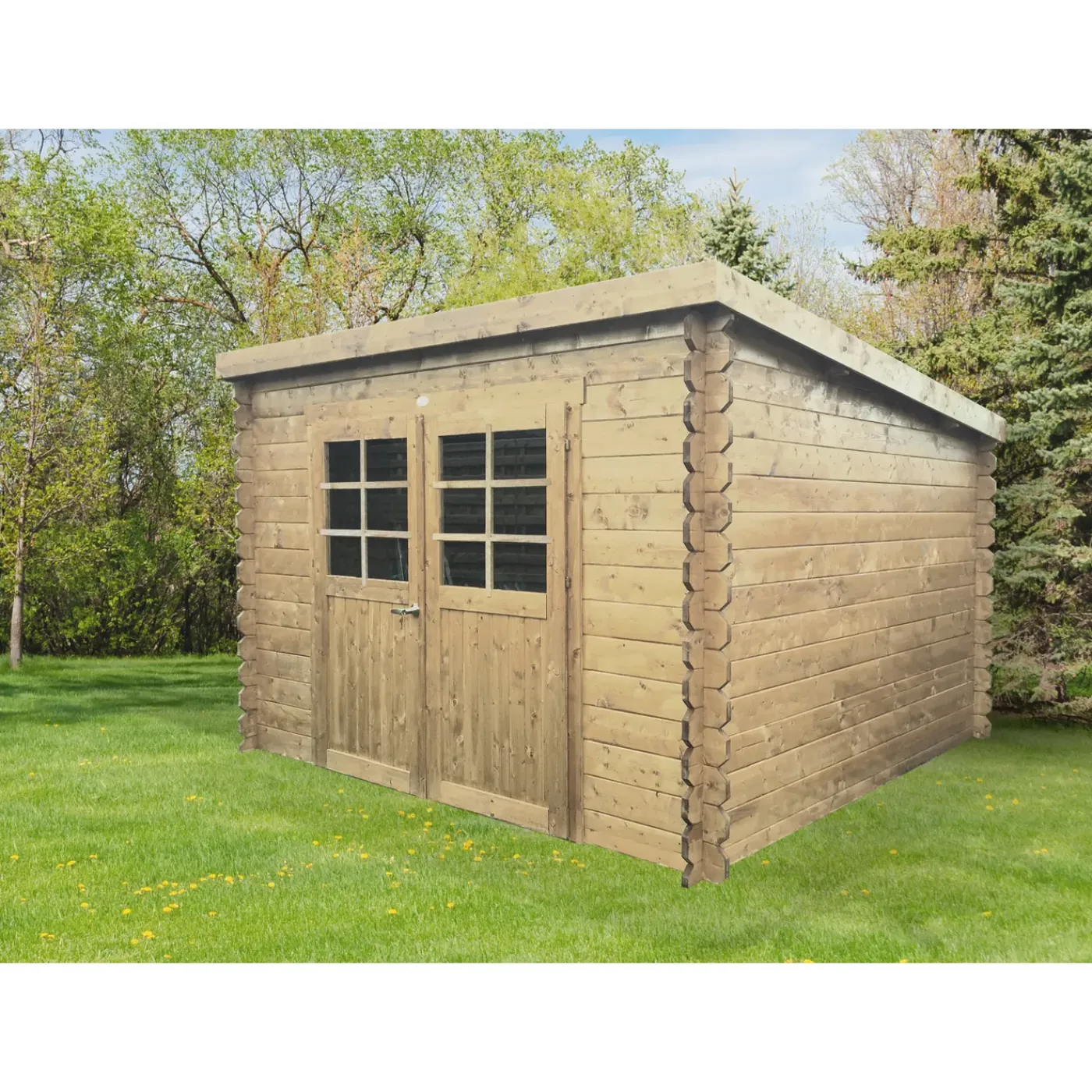 Solid Superia Modern Brest Tuinhuis - Vuren - Geïmpregneerd - 298x298x220cm