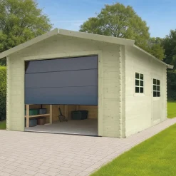 Solid Superia Traditional Sectional Garage - Geïmpregneerd Hout - Sectionale Poort - 358x508x281,5cm