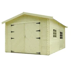 Solid Superia Traditional Wood Garage - Geïmpregneerd - Zadeldak - 358x508x281,5cm