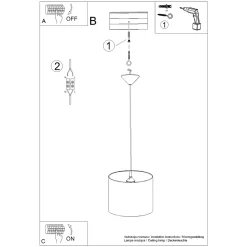 Sollux Lighting Hanglampen Koty Veelkleurig Pvc