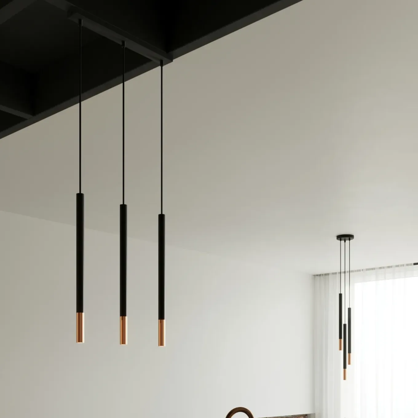 Sollux Lighting Hanglampen Mozaica Zwart/koper Staal