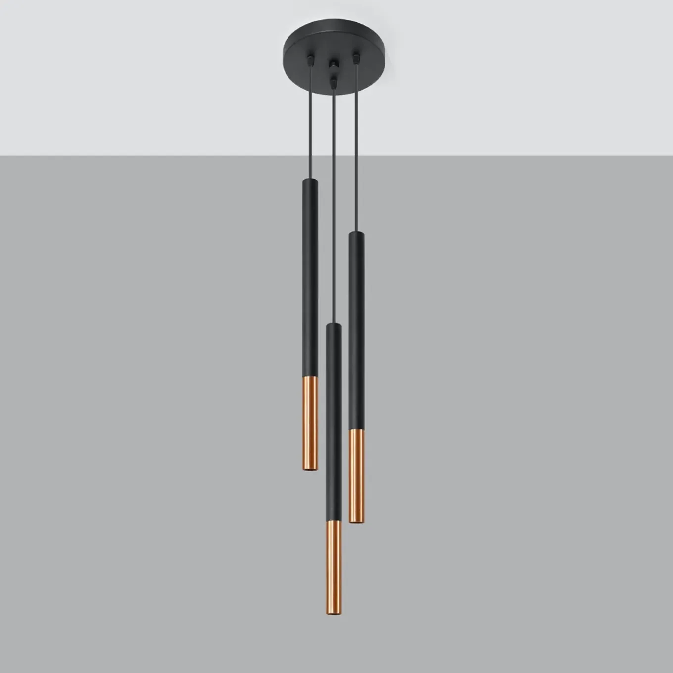 Sollux Lighting Hanglampen Mozaica Zwart/koper Staal