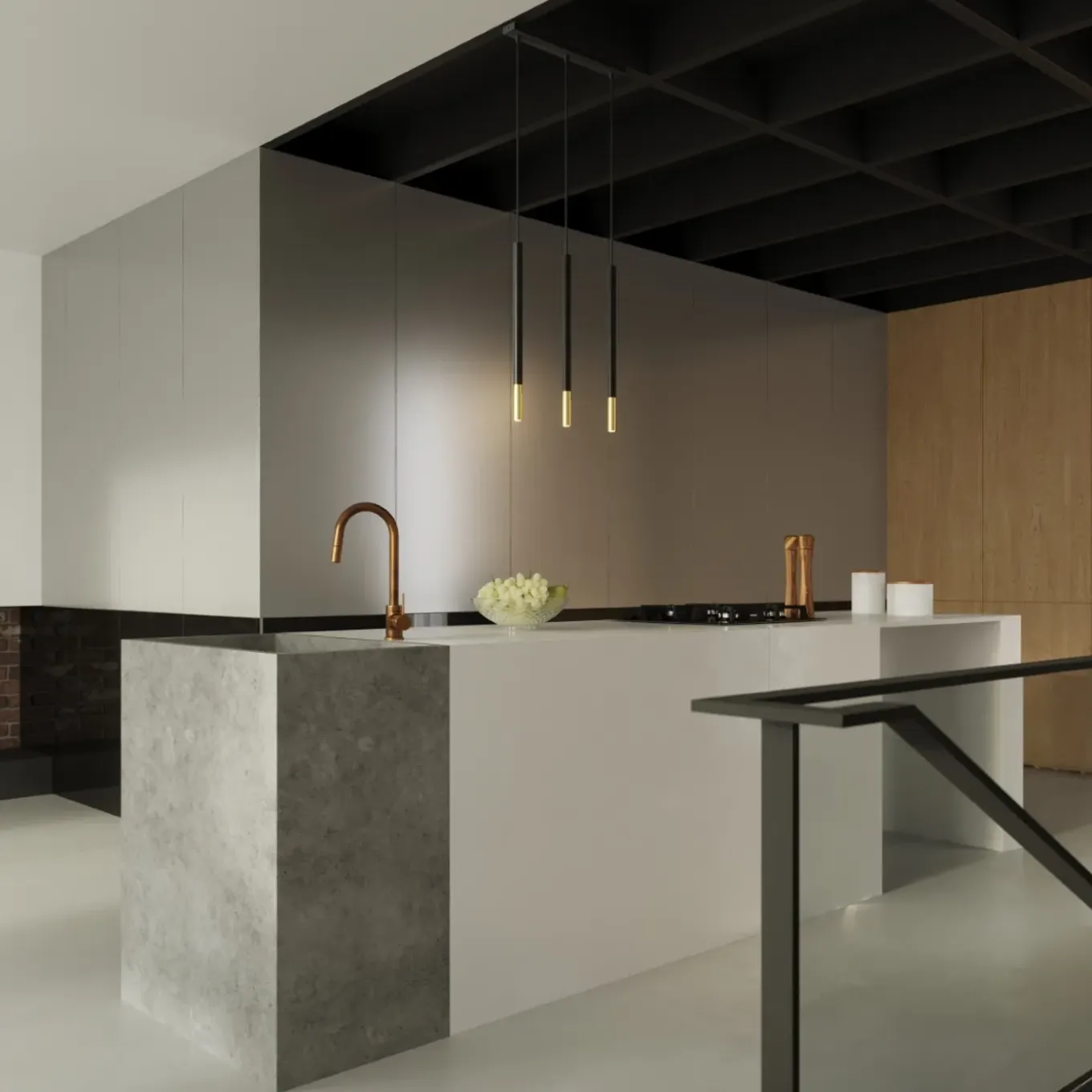 Sollux Lighting Hanglampen Mozaica Zwart Goud Staal