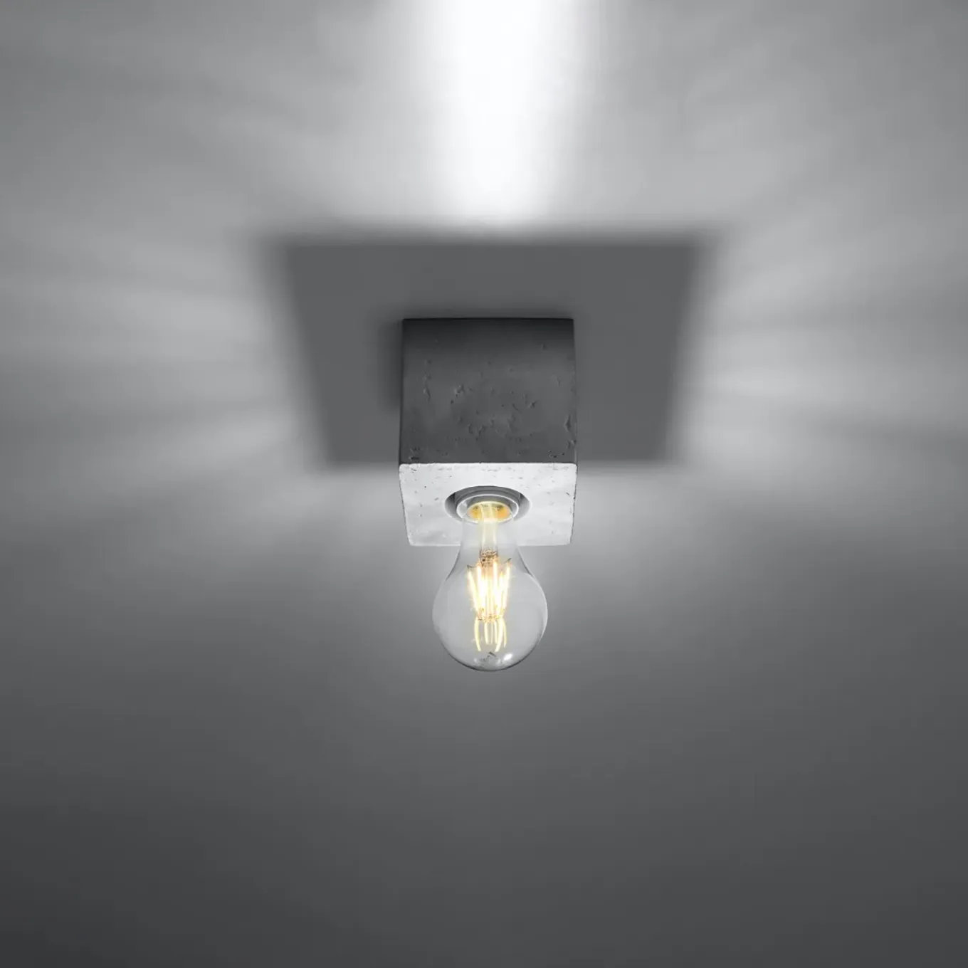 Sollux Lighting Plafondlampen Ariz Grijs Concreet
