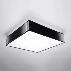 Sollux Lighting Plafondlampen Horus Zwart Pvc