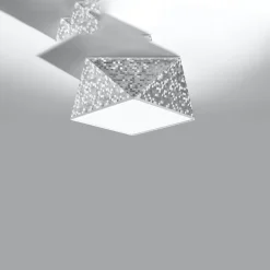 Sollux Lighting Plafondlampen Hexa Zilver Pvc