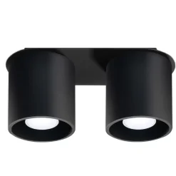 Sollux Lighting Plafondlampen Orbis Zwart Aluminium
