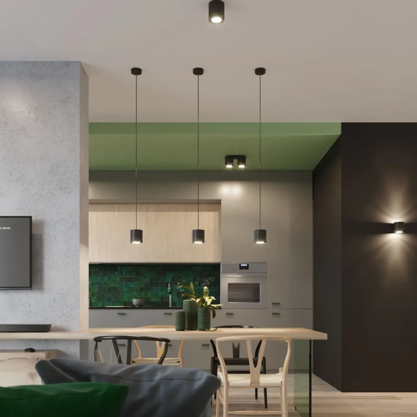 Sollux Lighting Plafondlampen Orbis Zwart Aluminium