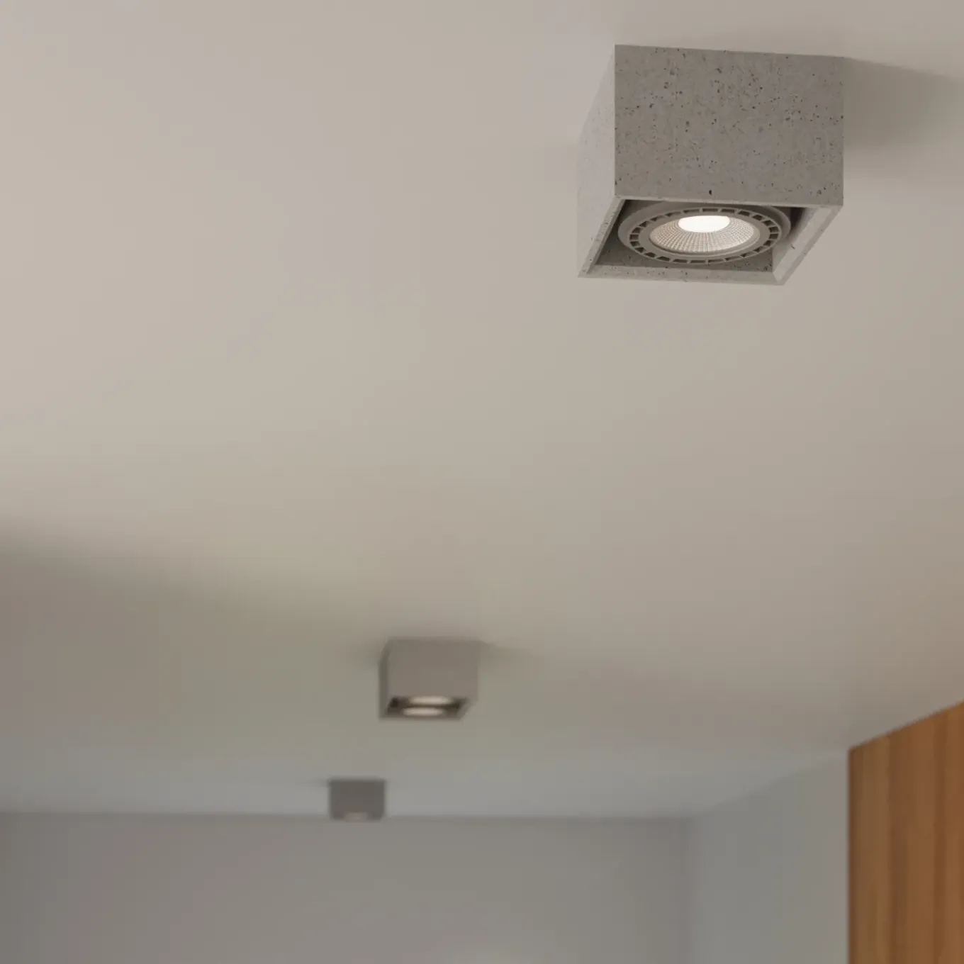 Sollux Lighting Plafondlampen Quatro Grijs Concreet