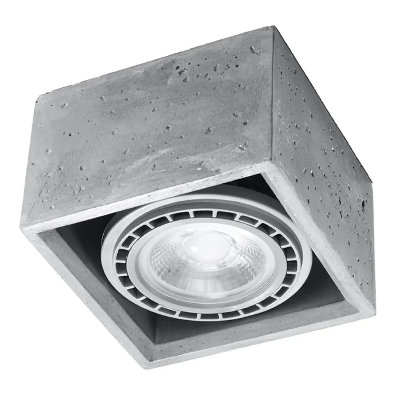 Sollux Lighting Plafondlampen Quatro Grijs Concreet