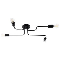Sollux Lighting - Plafondlamp - Vector Zwart Staal