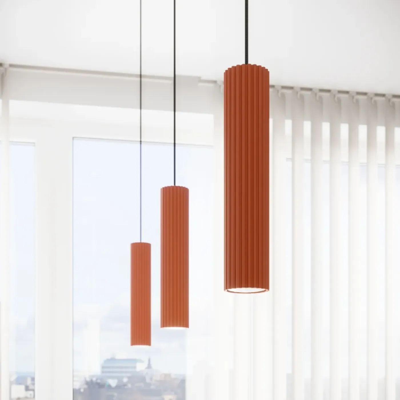 Sollux Lighting Plafondlamp Karbon Rode Oker Aluminium