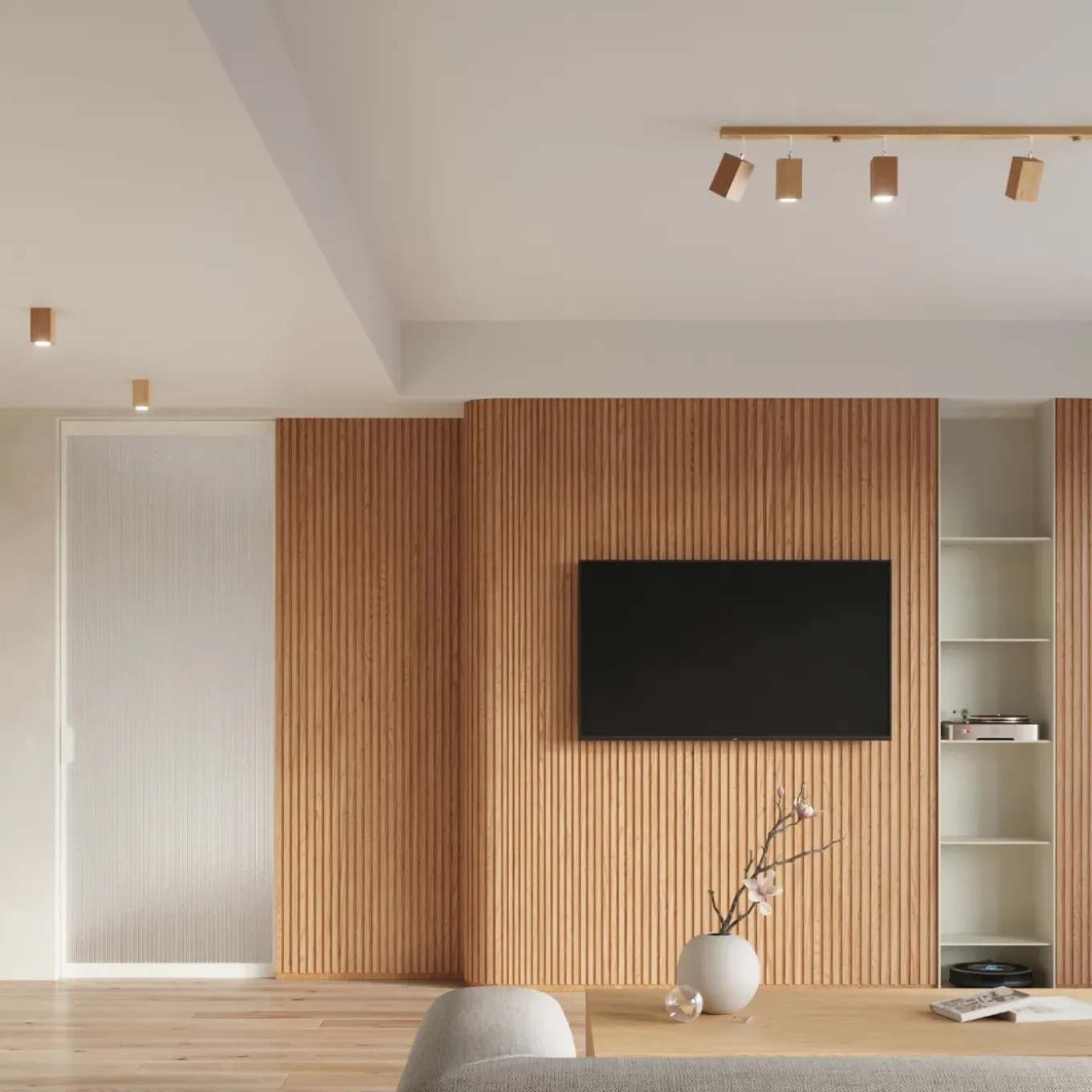 Sollux Lighting - Plafondlamp - Zezu 6 Eiken Led 4000k