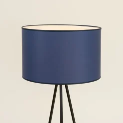 Sollux Lighting - Staande Lamp - Nevia Marineblauw/zwart Stof/pvc/staal