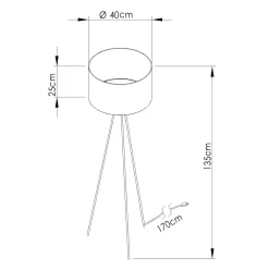 Sollux Lighting - Staande Lamp - Nevia Marineblauw/zwart Stof/pvc/staal