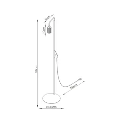 Sollux Lighting Vloerlampen Karbon Zwart Aluminium