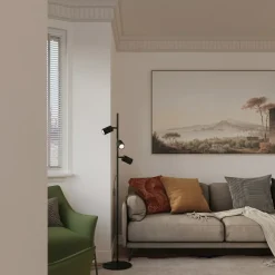 Sollux Lighting Vloerlampen Karbon Zwart Aluminium