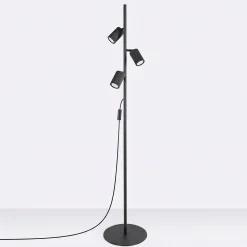 Sollux Lighting Vloerlampen Karbon Zwart Aluminium