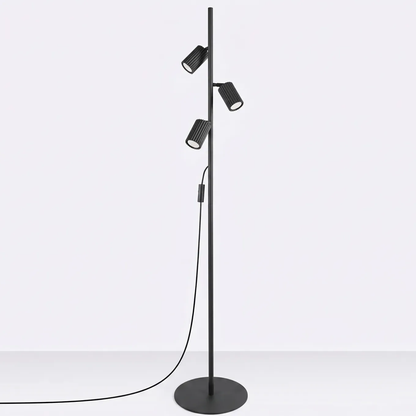 Sollux Lighting Vloerlampen Karbon Zwart Aluminium