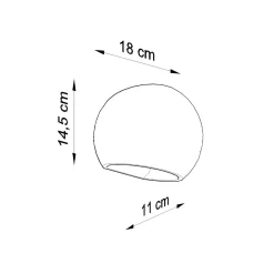 Sollux Lighting Wandlampen Globe Wit Keramiek