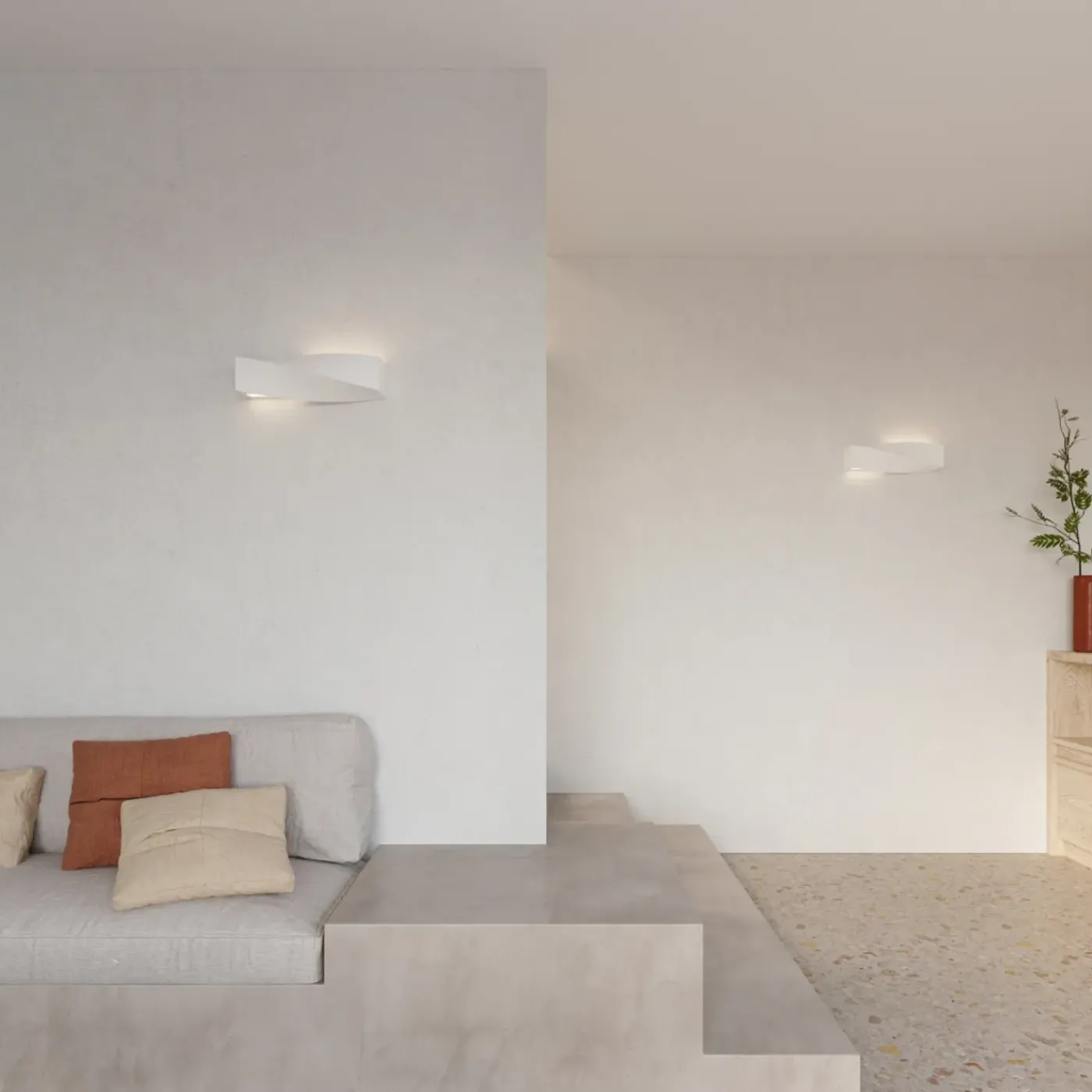 Sollux Lighting Wandlampen Sigma Wit Keramiek/glas