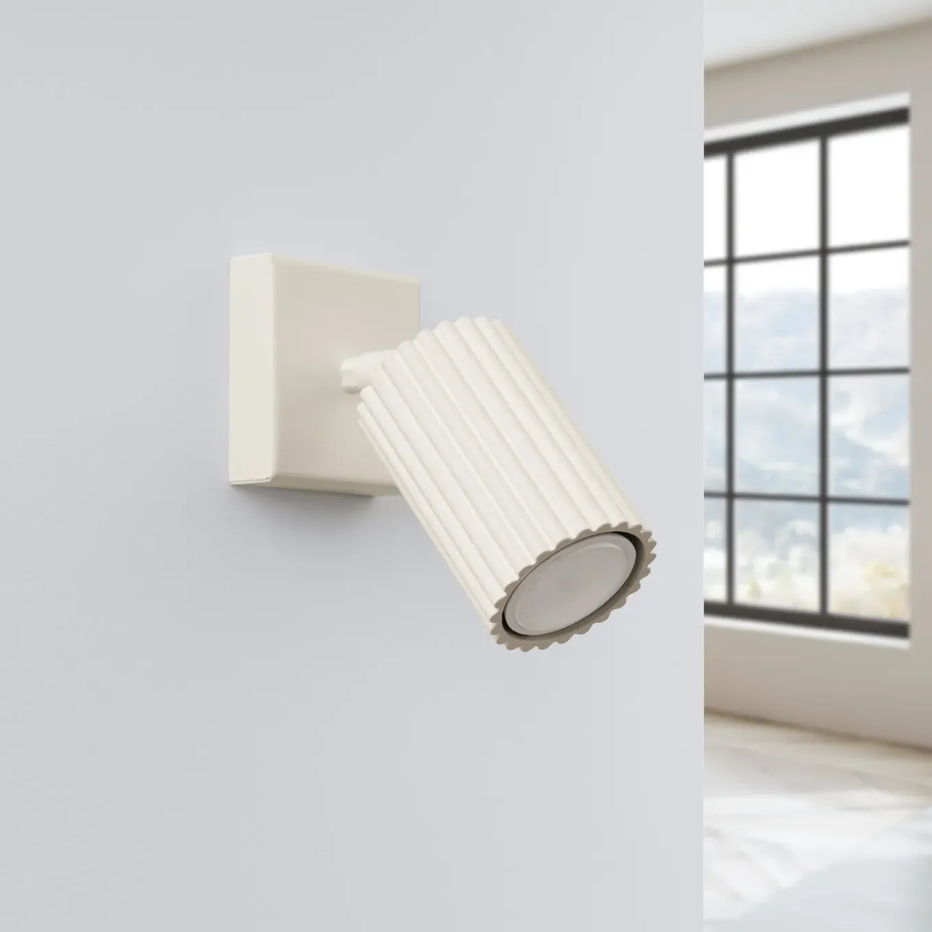Sollux Lighting Wandlamp Karbon Beige Aluminium