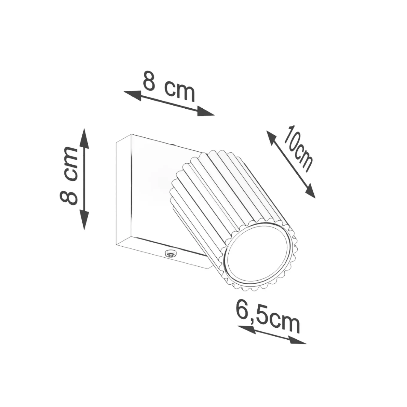 Sollux Lighting Wandlamp Karbon Beige Aluminium