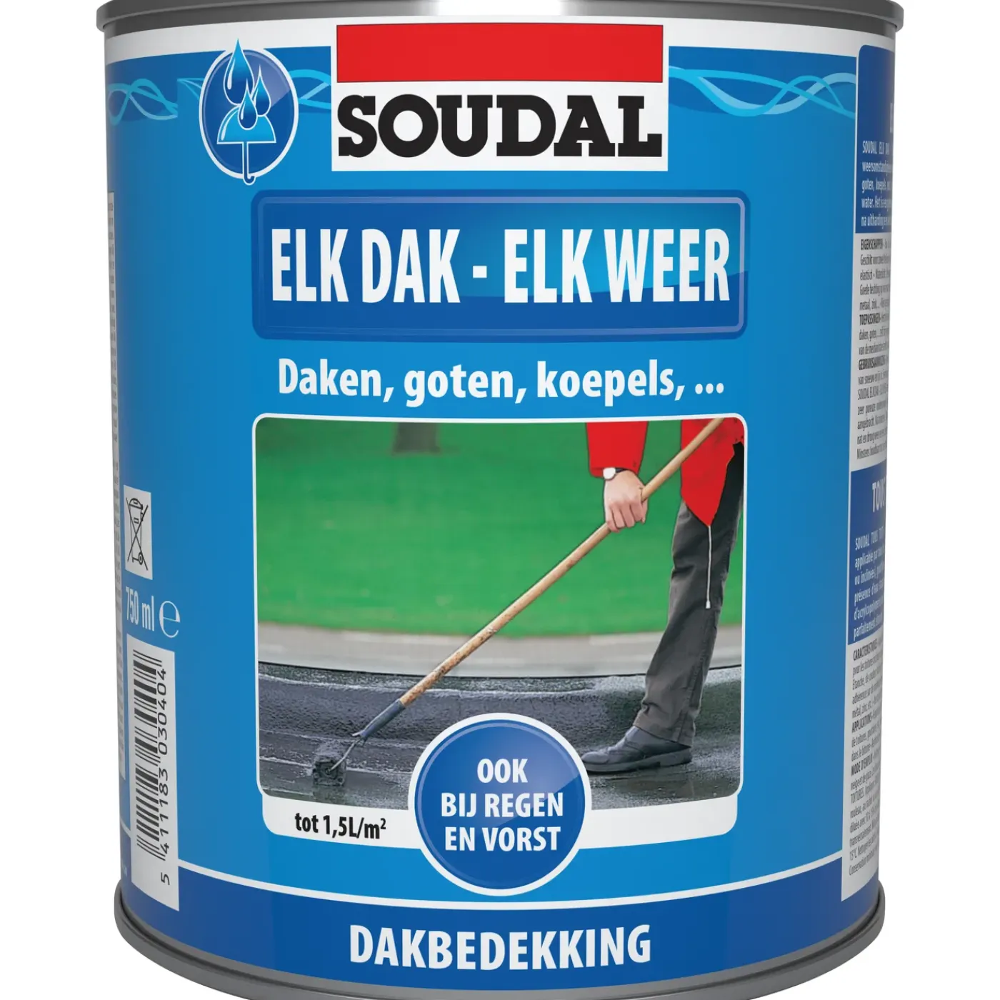 Soudal dakbedekking Elk Dak Elk Weer zwart 750ml