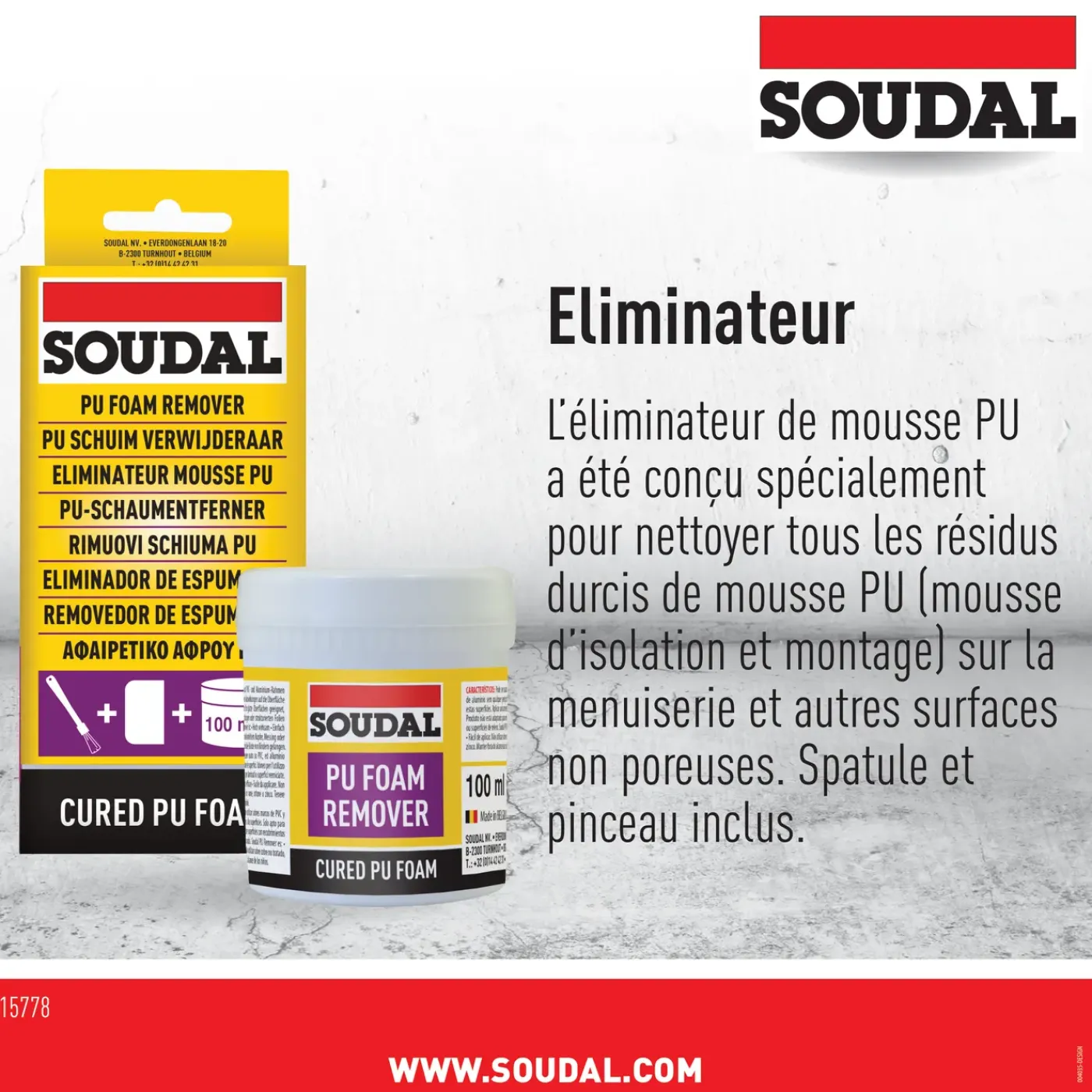 Soudal PU schuim verwijderaar 100ml