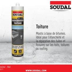 Soudal voegkit bitumen dakreparatie zwart 300ml