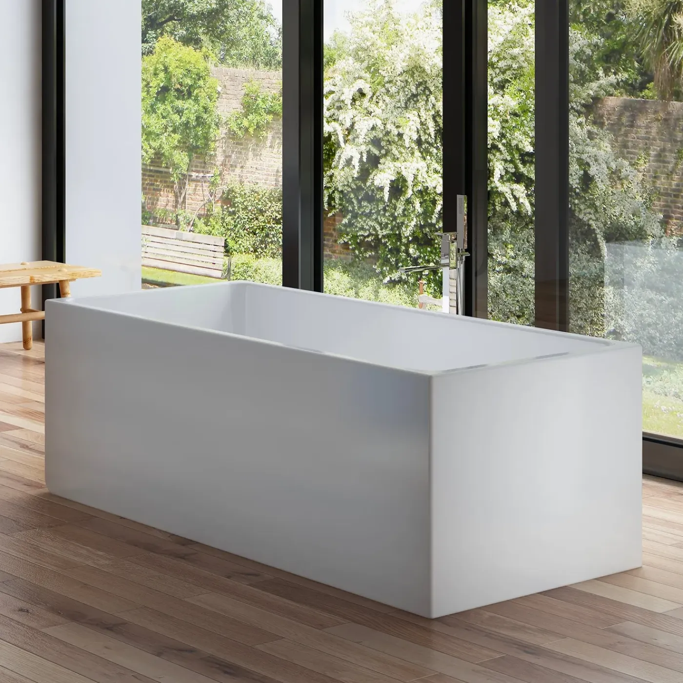 Spalina Paris Spalina - Vrijstaand Bad - Arko 170 Blanche 170 X75 X58 Cm - Wit